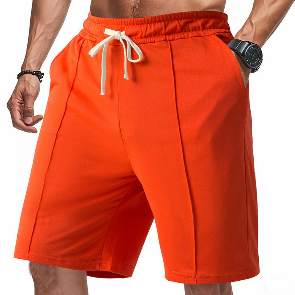 Men'S Straight Work Pants Fashionable And Casual Drawstring Shorts
