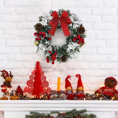 Mit Tannenzapfen Schleife Weihnachts-Kranz 20/30/40cm Fenster Hängende Dekoration Einkaufszentrum
