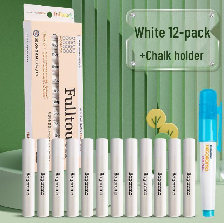HAGOROMO Dust-Proof Colored Chalk for Kids and Teachers