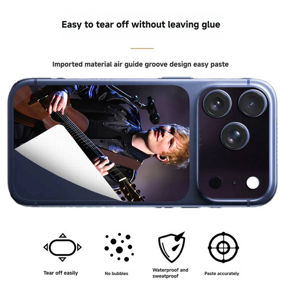 Singer E-Ed Sheeran For iPhone 17 pro max New Print Back Cover Decal Wrap Skin Rear Protective Sticker Film Creative