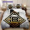 Set Copripiumino Trapuntato con Fantasia Borussia Federe Decorazione per la Casa Regalo di Compleanno (1 * copripiumino + 2 * federa, senza nucleo)