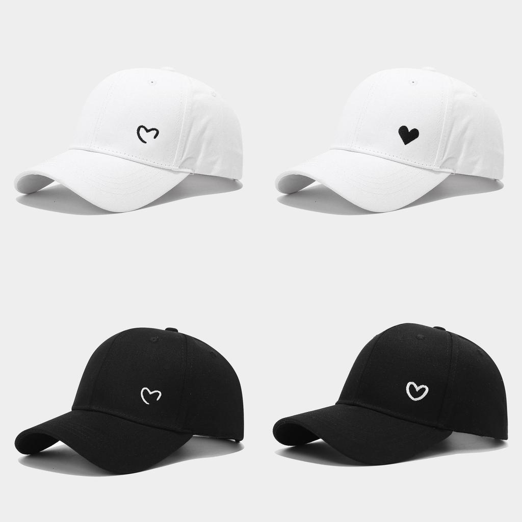 Love Heart Embroidered Baseball Cap With Sun Protection For Casual Outings