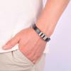 Bracelet Leather Charm Fine Men Clasp Vintage Bangles Mens Jewelry