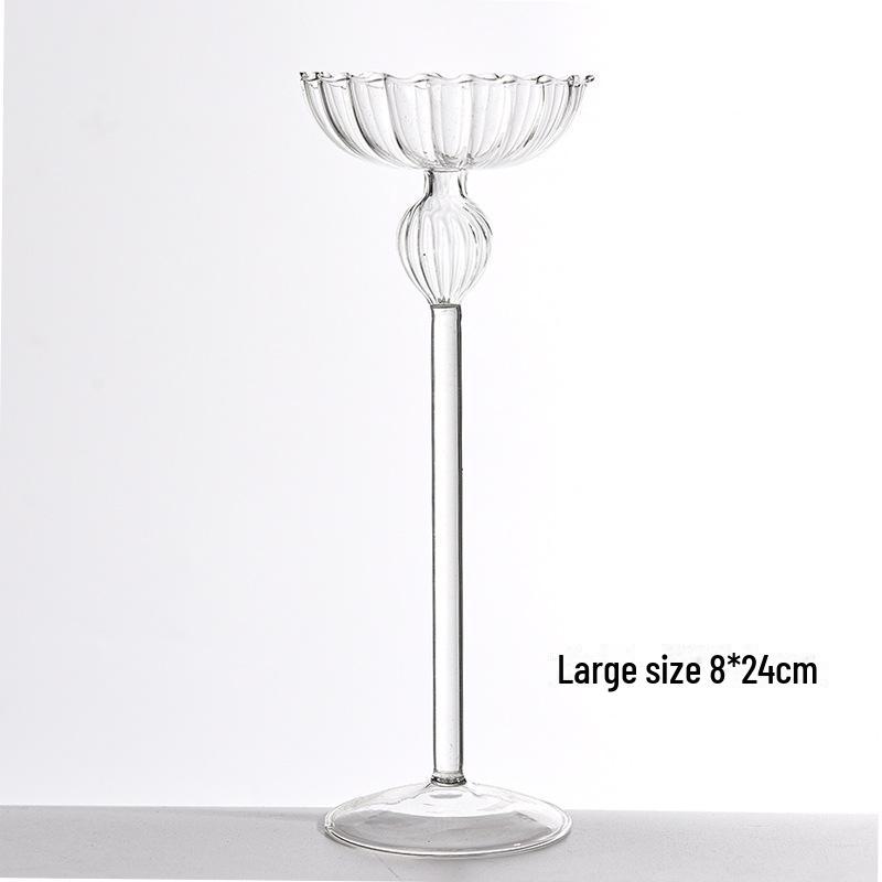 Europäisch gestreifte hochbeinige Kerzenständer: Romantische Hochzeits- & Heimdekoration