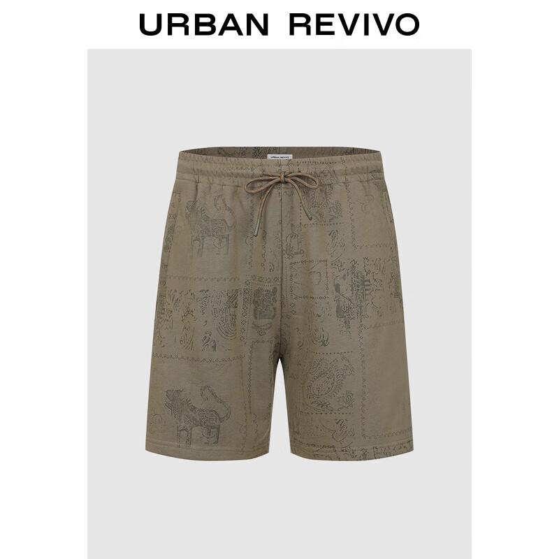 

UR Men s 2025 Autumn Ethnic Print Drawstring Shorts 29