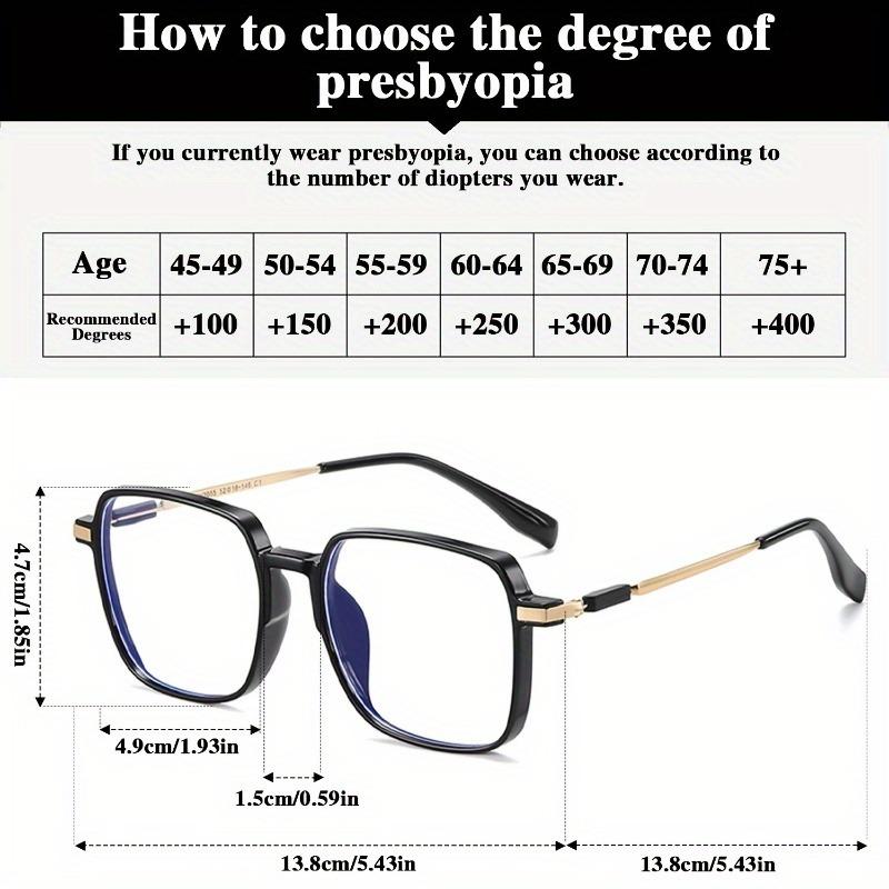 3 Pairs of Women's Reading Glasses+1.00 To+4.00 Large Rectangular Frame Stylish and Comfortable for Daily Wear
