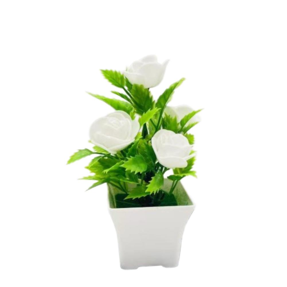 

Realistic Look Foam Flower Plant Simulated Flower Pot белый
