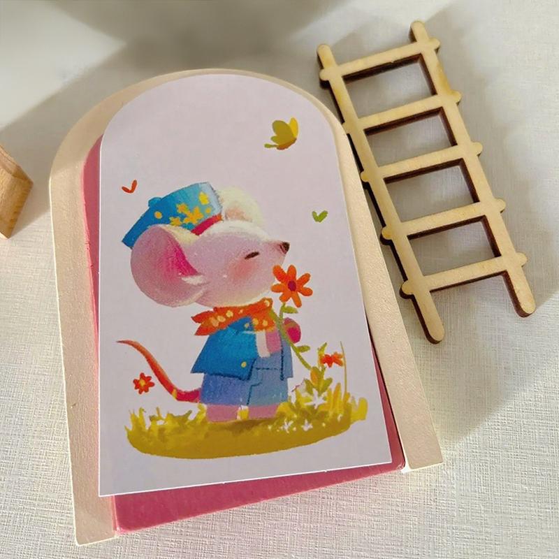 

Baby Room Wooden Miniature Dollhouse Mini Home Fairy Elf Door Decorations Wood Wall Ornaments Outdoor Yard Garden Decor Craft