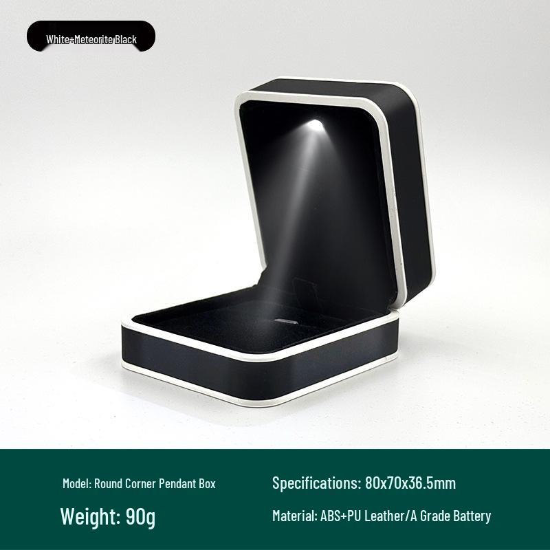 Creative LED Light Jewelry Ring Box with Illuminated Display