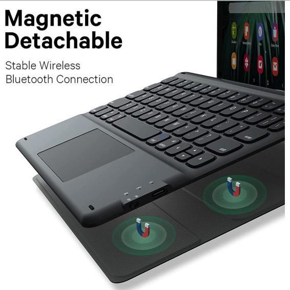 IPad 10 Schutzhülle mit Stifthalter & Bluetooth-Touch-Tastatur, Maus für Pro 11 / Air 11/6, Bunte Hintergrundbeleuchtung