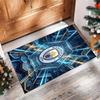 Manchester City Printed Flannel Area Rug Non Slip Soft Polyester Floor Carpet Indoor Decor Mat for Bedroom Living Room Sofa