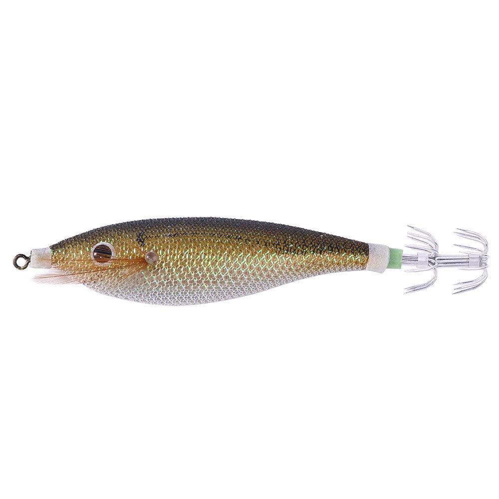 Luminous Wooden Shrimp Lure11CM13GSet of Universal Squid Hooks for Saltwater and Freshwater Fishing Hard Bait Fishing Lure