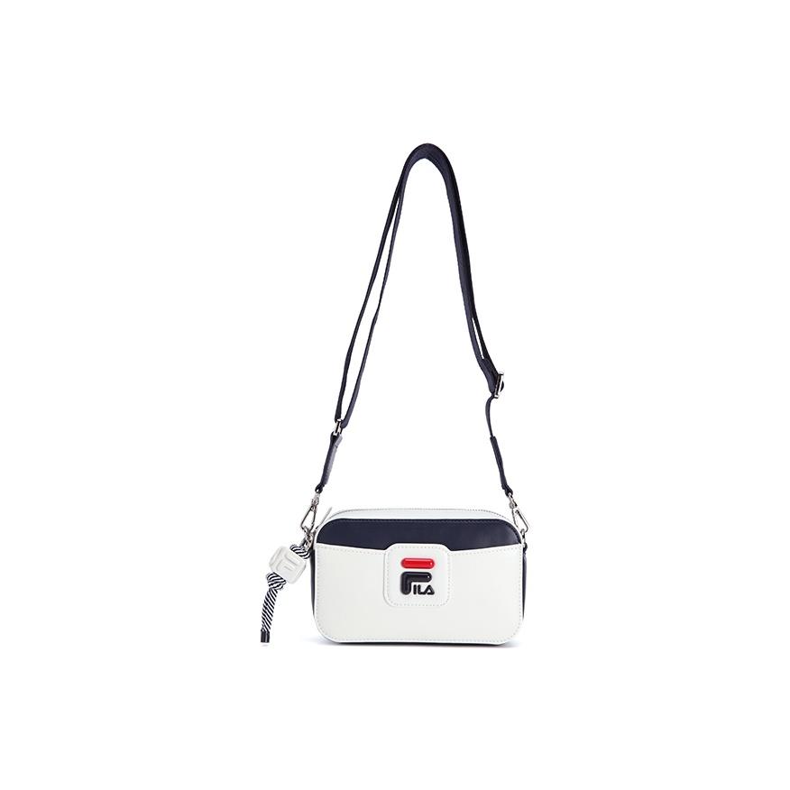 

FILA Original Small Square Bag Fashion Retro Casual Simple Trendy Commuting Daily Versatile Convenient Carry Design PU Crossbody Bag F13W549167FWT White