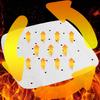 Newest 100Pcs Perforated Square Non-stick Air Frying Pan Pad Barbecue Paper Steam Mat