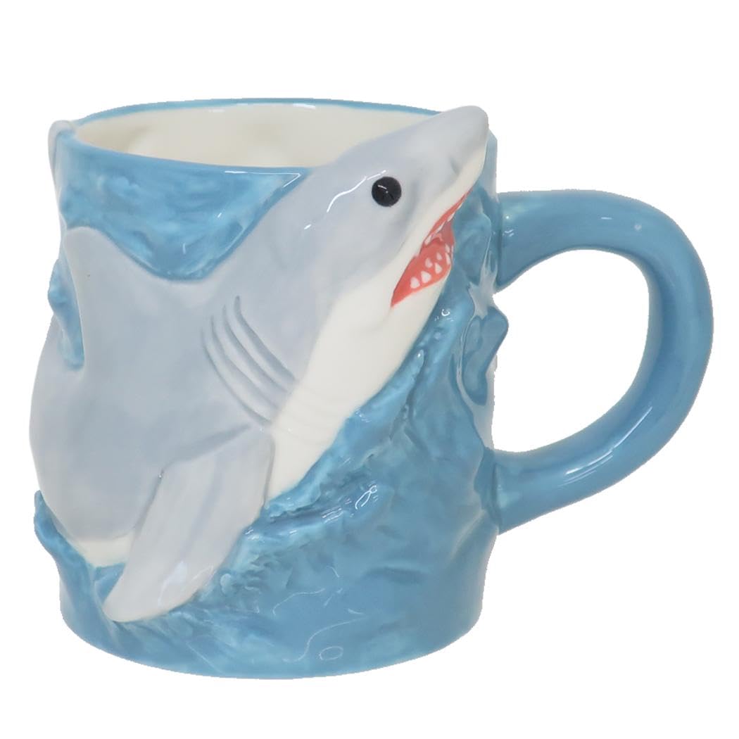 

Jaws Semi-3D Mug, Shark, Animal, Retro Movie Merchandise, san4024