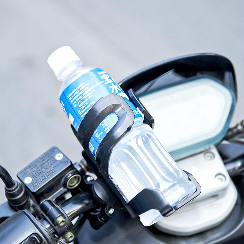 Motorcycle Drinking Cup Holder Handlebar / Mirror Mount Detachable Water Bottle Bracket For 63-70mm Water Cup