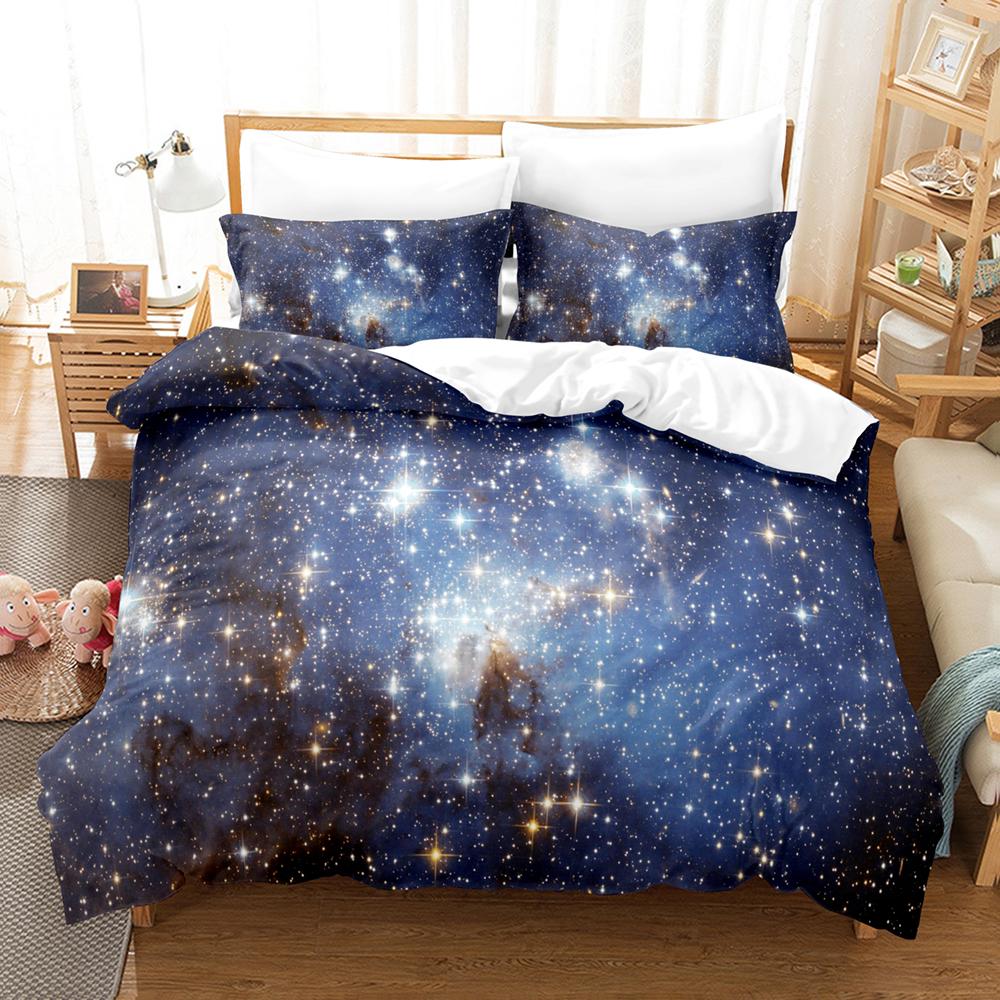 

Bedding Set Rainbow Sky Duvet Cover Boys, Kid S Quilt Cover Girls Room Gorgeous Starry Sky Bedding King/Queen Duvet Cover Set EU single(135x200cm)
