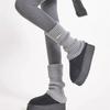 Vielseitige Strick-Beinwärmer mit Metall-Logo - Dicke, Warme, Schlankmachende Socken für Herbst und Winter