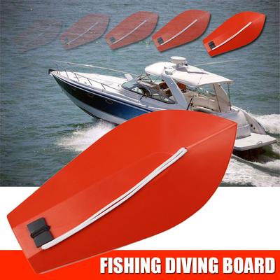 Hot Adjustable Weight Red Artificial Bait Diver Plate Plan Fishing Diving Board Trolling Tool