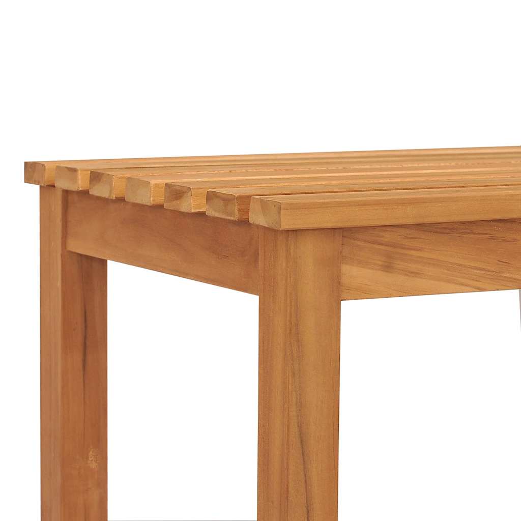 Vidaxl Ławka Ogrodowa, 114 Cm, Lite Drewno Tekowe