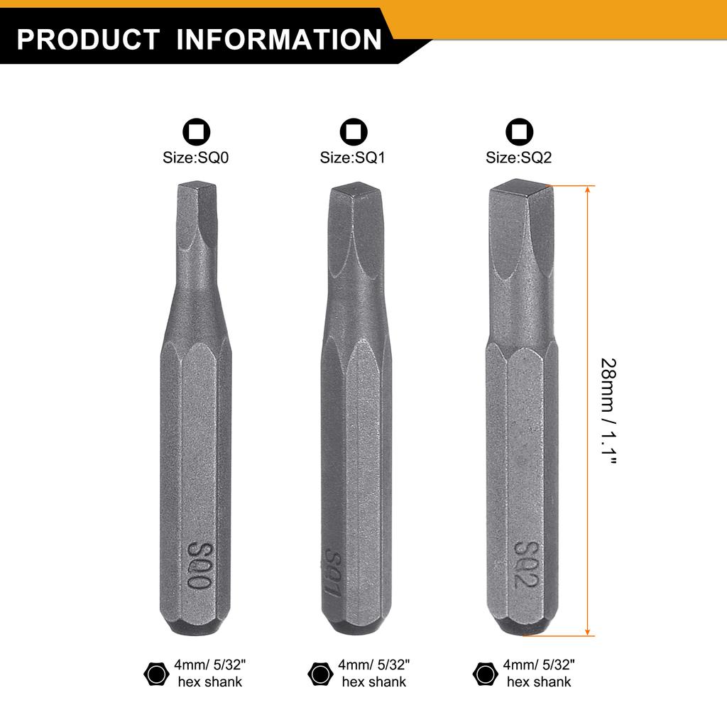 1set Phillips Slotted Hex Torx Square Triangle Screwdriver Bit Set 5/32" Hex Shank Magnetic Cross Head Hex Screw Driver Bits