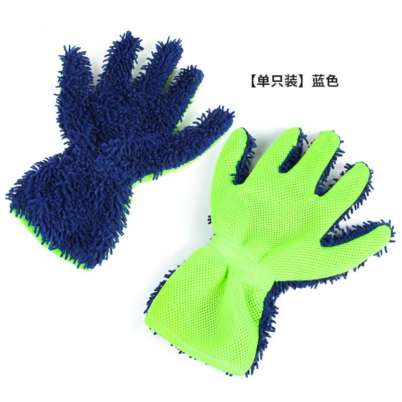 Chenille Car Wash Mitt Double-Sided Coral Fleece Cleaning Glove Super Absorbent Scratch-Free Auto Detailing Tool 