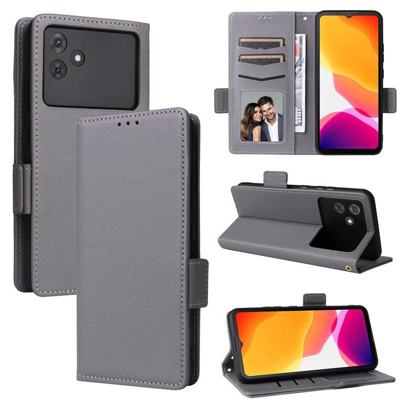 Klapphüllen für Cubot Note 21 Lederhülle Litschi-Muster Klapp-Folio-Ständer Handyhülle mit Kartenhalter