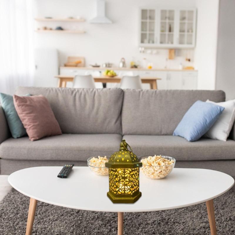 Middle East Arab Vintage Iron Art LED Lanterns Hanging Lamp Hollowed Out Metal LED Hanging Lighting for Home Decors