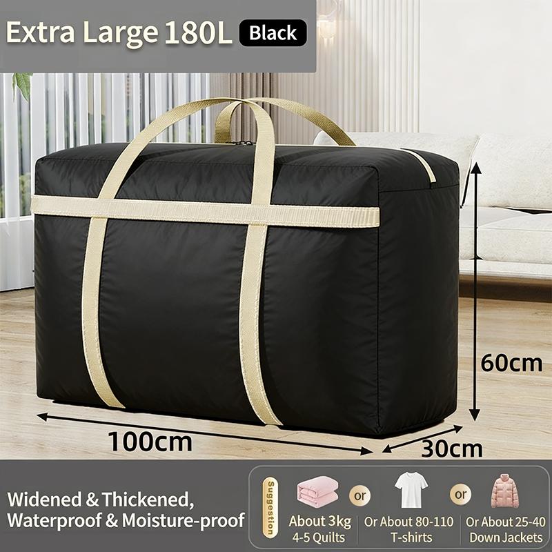 

Новые Очень Большие Мешки для Переезда и Упаковки Домашние Мешки для Хранения Одеял Организатор для Одежды Дорожная Сумка Водонепроницаемые Влагозащитные L чёрный