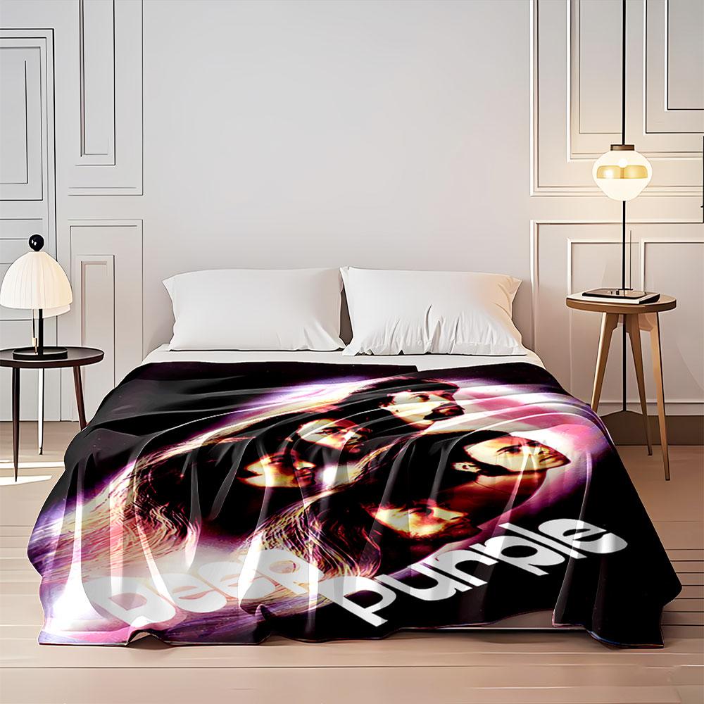 Band Art Blanket - Deep Purple for all seasons blanket lunch break throw gift