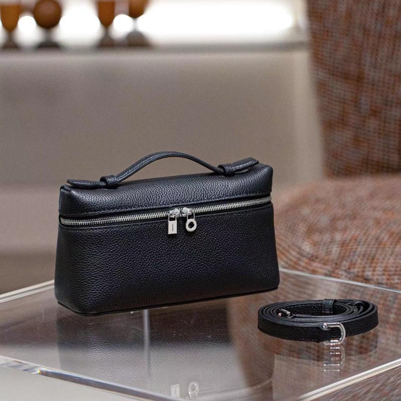 2025 Women's Genuine Leather Crossbody & Clutch Bag - LP19 Top Layer Cowhide Lunch Box Design