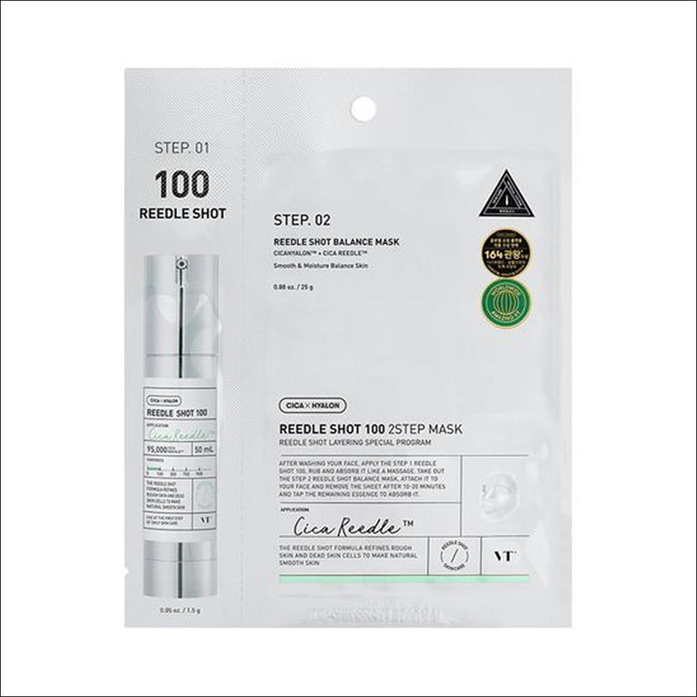 

VT REEDLE SHOT 100 CICA X HYALON 2-шаговая маска (10 шт., 20 шт.) 1OPCS x 1PACK