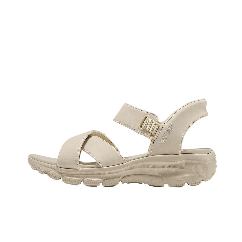 Skechers Sport Comfort Sandals Elastic Band Open Toe Beach Sandals Women sandals 163534-NAT 36.5
