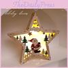 Wooden Christmas Decoration With Santa Claus Pattern For Festive Tree Embellishments