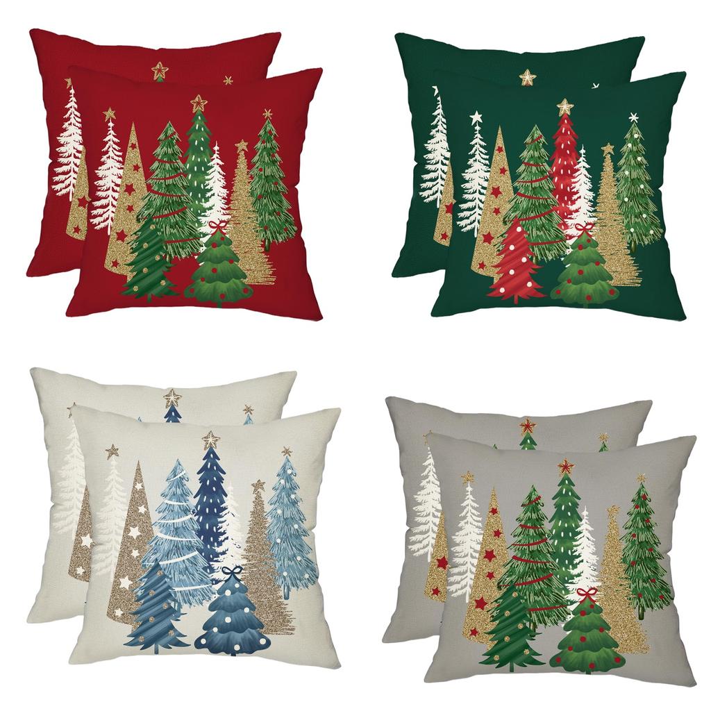 Christmas Tree Decoration Series Pillow Home Sofa Bedroom Seat Cushion Pillow Cover