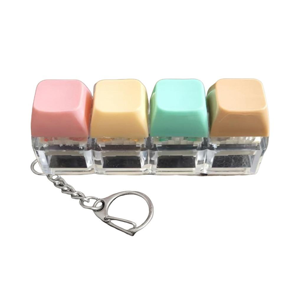 

Colorful LED Keyboard Button Finger Clicker Stress Relief Keyboard Keychain Gift 6