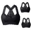 Lace Flower Stitched Underwear With Padded Bra For Breathable Shaping Bra
