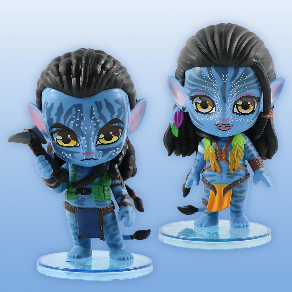 Avatar 2 Na'vi Charakter Figuren Set Cartoon Jake Neytiri Puppen PVC Material Sammlerspielzeug Schreibtisch Display Dekoration Geburtstagsgeschenk