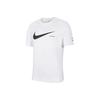 Swoosh Logo Print Knit Crew Neck Short Sleeve T-Shirt Men Tops White DB5858-100