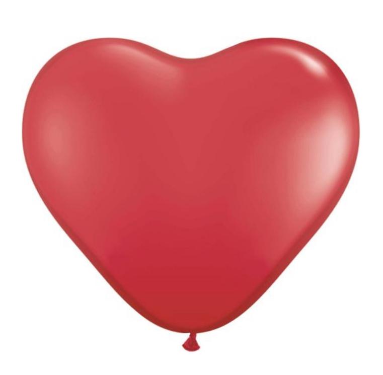 Red Heart Balloons, 1 Pc.
