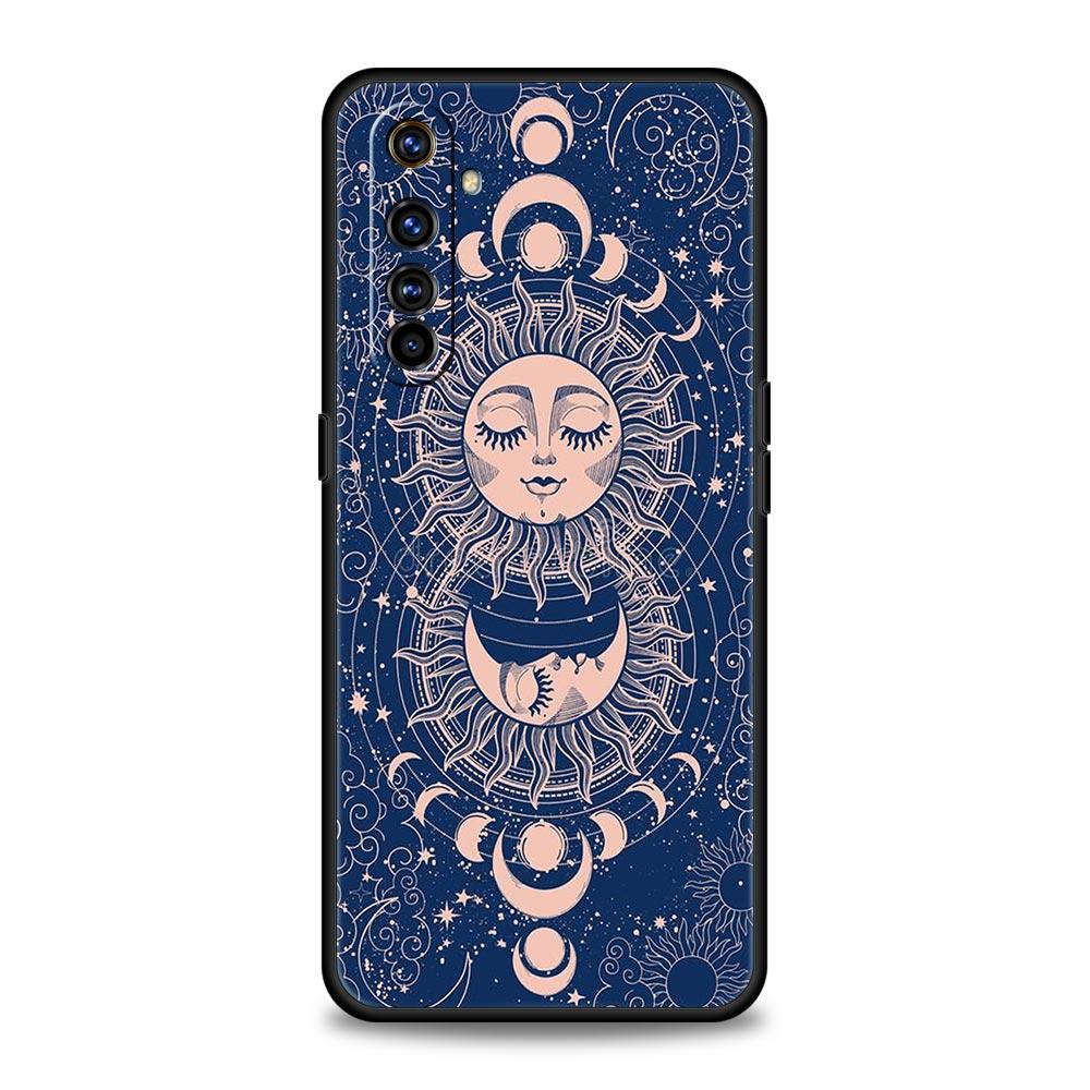 Soft TPU Case For Realme C67 C63 C55 C53 C25 C21 10 11 12 13 GT 2 3 5 Pro Plus 5G Shockproof Phone Cover Funny Sun Moon Face Bag