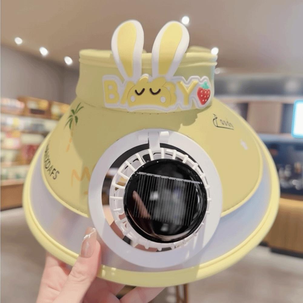 Super Large Brim Fishing Hat Adjustable Sun Protection Hat Solar-powered Fan Hat  Mountain Climbing Children s H