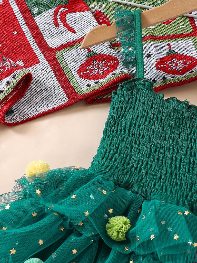 Rojtos spagettipántos karácsonyi ruha - Színes puffos szoknya lányoknak