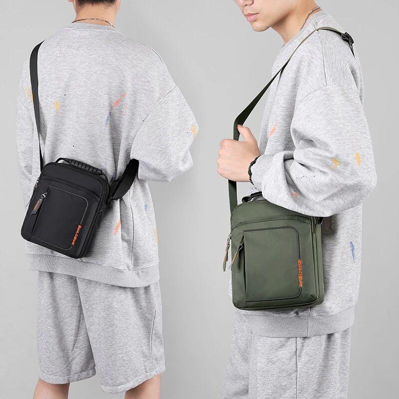Männliche kleine Umhängetasche, Herren-Sling-Umhängetasche, wasserabweisend, für Telefon, Tablet, Business, Büro, Schule