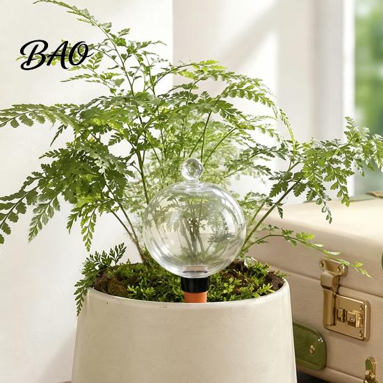 Reusable Watering Bulb Self Bulb, 500ml Transparent Automatic Plant Irrigation Ball, Low Maintenance Care Holiday with Lid for Indoor Houseplants