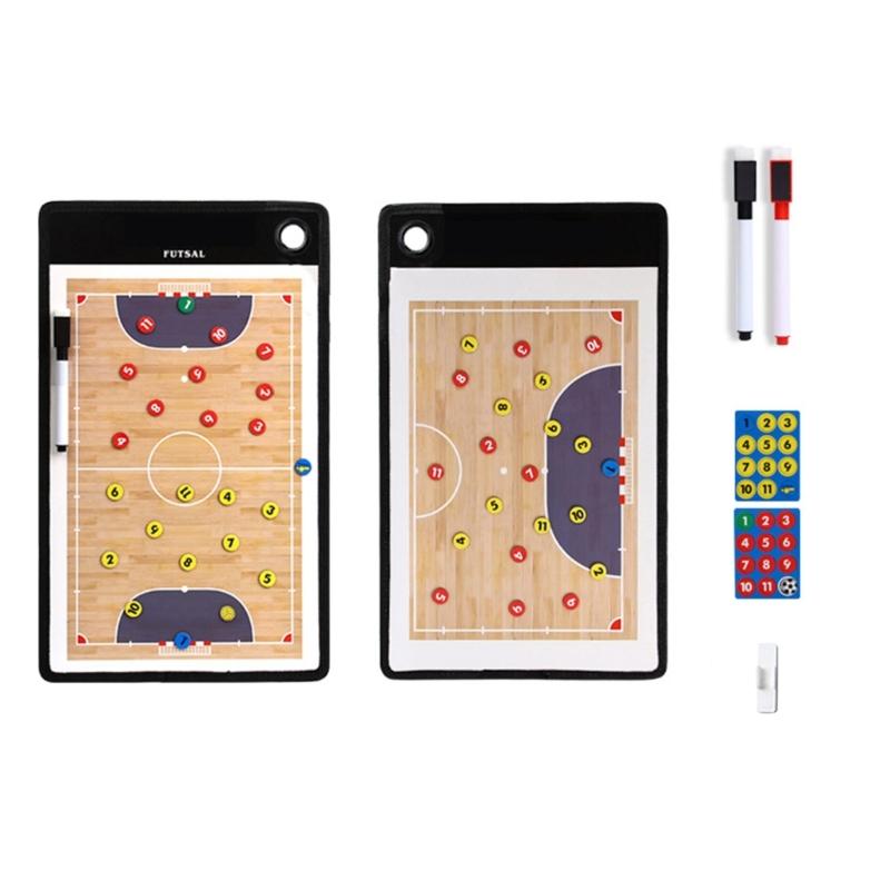 Soccer Tactic Board Magnetic Football Coaching Clipboard Training Coaching Football Coaches Strategy Board with Pens