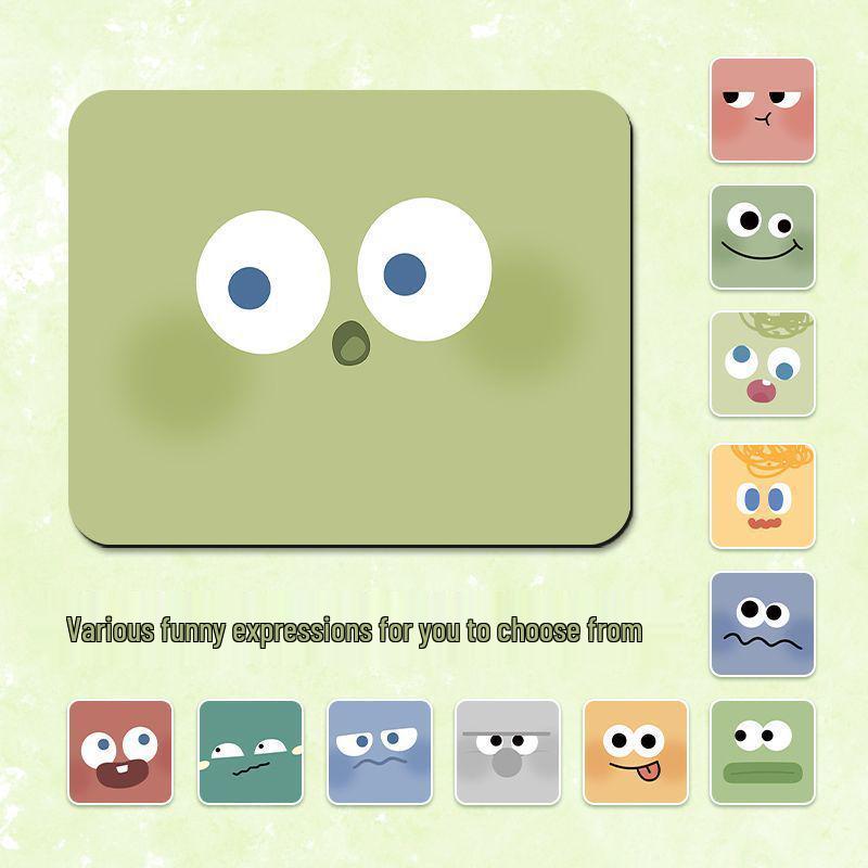 Compact Emoji Mouse Pad with Soft Wrist Rest for Office & Gaming