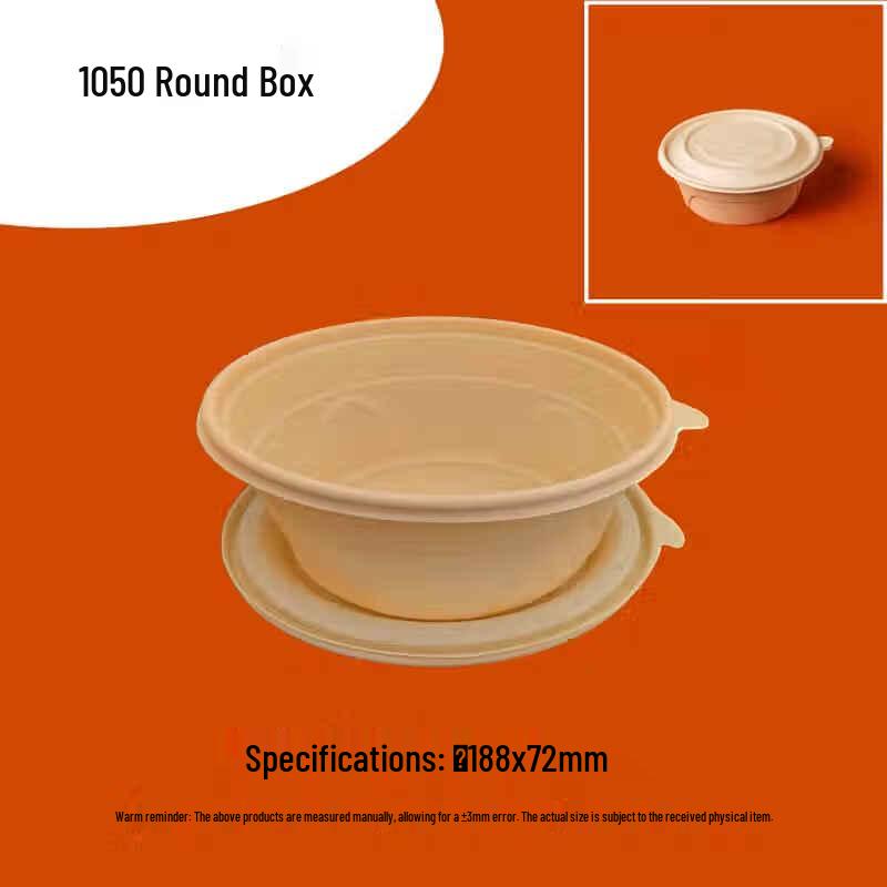 Biodegradable Corn Starch Round Divided Meal Prep Containers