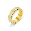 European & American Titanium Steel Moon & Star Rotating Couple Ring Set