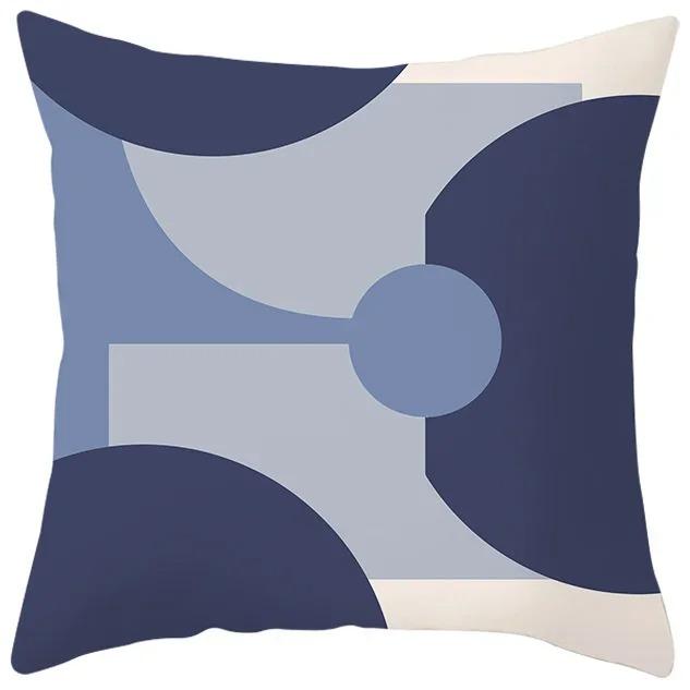 Blue Purple Abstract Geometric Study Pillowcase Office Living Room Home Pillowcase Car Ornaments